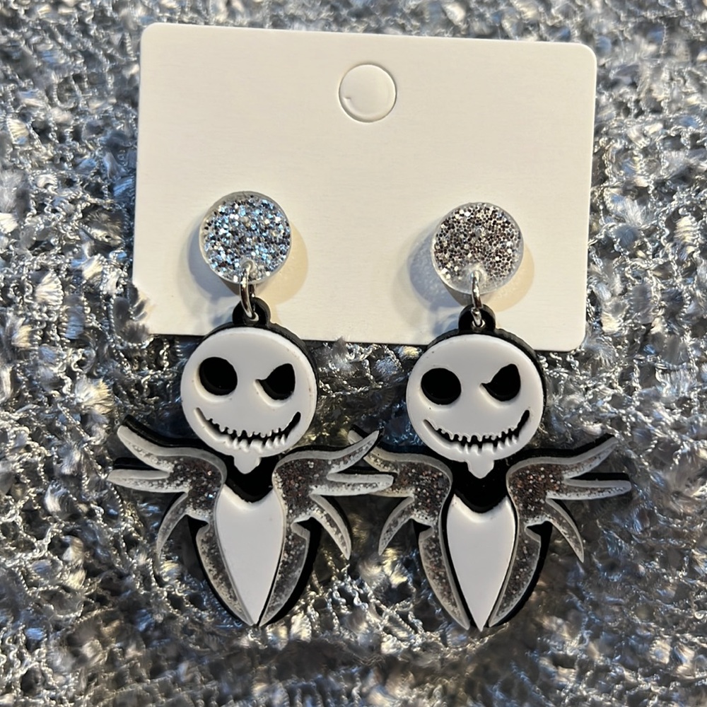 Nightmare Before Christmas Jack Skellington Earrings